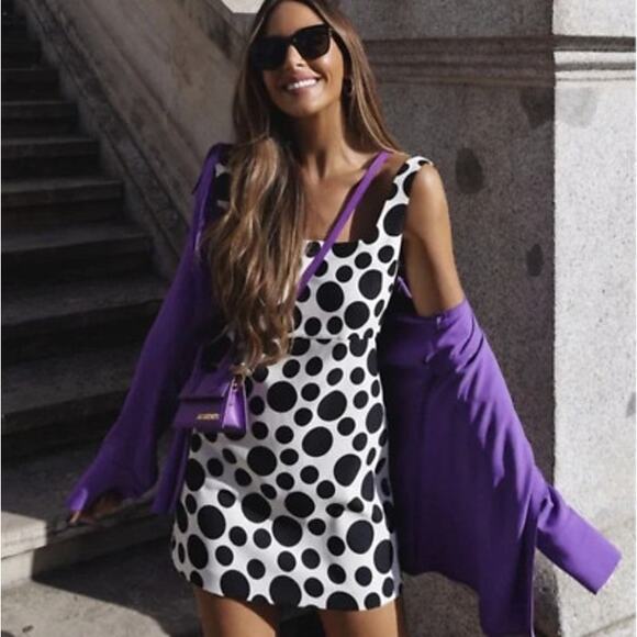Zara Studio Limited Edition Polka Dot Mini Dress - Picture 1 of 10